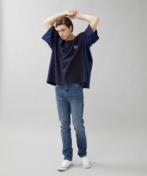 VALLIS by FACTOTUM(ヴァリスバイファクトタム)の「【VALLIS by FACTOTUM】別注サイドカットリメイクビッグTee(Tシャツ/カットソー・メンズ・ネイビー・SMALL)」の10枚目の写真