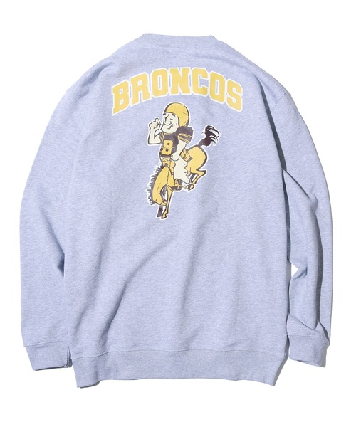 ROOPTOKYO（ループトウキョウ）の「ROOPTOKYOオリジナル NFL BRONCOS Sweat クルーネック カレッジロゴ ユニセックス ビッグシルエット デンバー・ブロンコス（スウェット・メンズ・グレー/ブラウン/サンドベージュ・M/L/XL）」の19枚目の写真