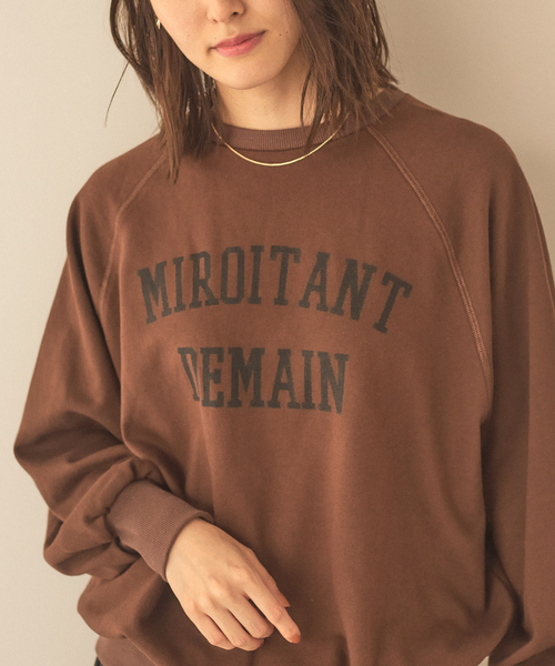 abahouse mavie（アバハウスマヴィ）の「ロゴ裏毛スウェット（スウェット・レディース・アイボリー/ブラック/ブラウン/グリーン/オフホワイト・フリー）」の4枚目の写真