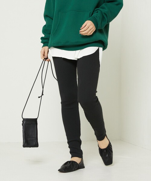 FREAK'S STORE（フリークスストア）の「杢リブレギンス（レギンス/スパッツ・レディース・ブラック/グレー/オフホワイト・ﾌﾘ-）」の3枚目の写真