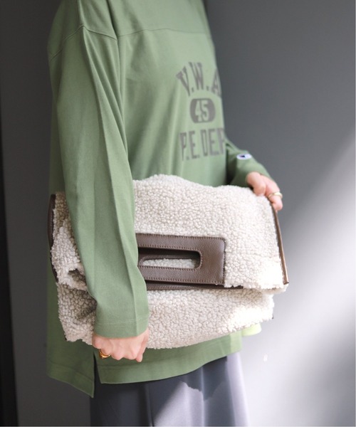 SLOBE IENA（スローブイエナ）の「【SHAKECASE】フェイクボアトートバッグ◆（トートバッグ・レディース・ナチュラル・FREE）」の2枚目の写真