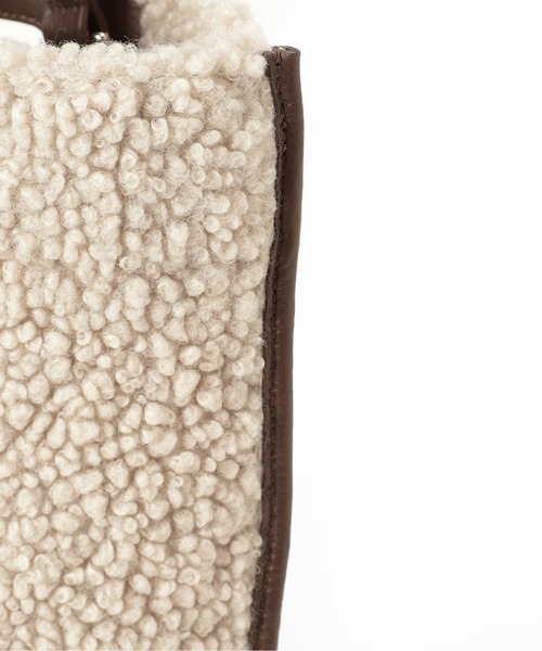 SLOBE IENA（スローブイエナ）の「【SHAKECASE】フェイクボアトートバッグ◆（トートバッグ・レディース・ナチュラル・FREE）」の12枚目の写真