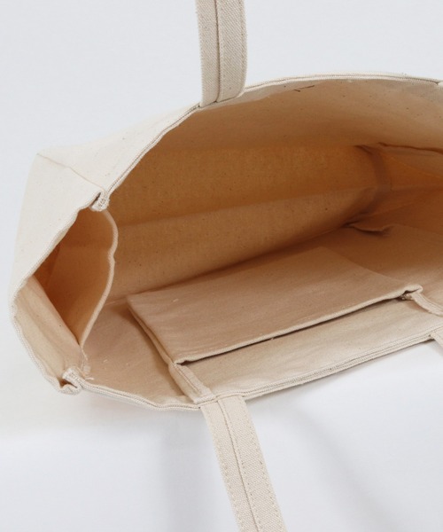 UN-FILLED(アンフィルド)の「mko10104-Gerbera one point stitch Eco Tote Bag トートバッグ(トートバッグ・メンズ・カーキ/オフホワイト/ブラック・FREE)」の11枚目の写真