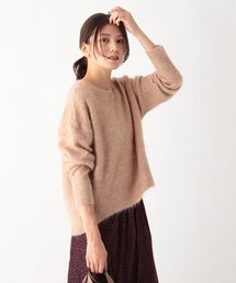 SOUP | ◆【大きいサイズあり・13号・15号】【モヘヤ混】前後差ヘム クルーネックニット(ニット/セーター)