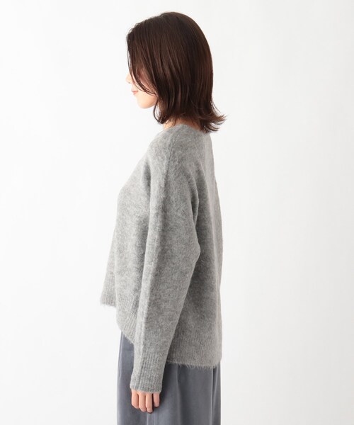 SOUP（スープ）の「◆【大きいサイズあり・13号・15号】【モヘヤ混】前後差ヘム クルーネックニット（ニット/セーター・レディース・ベージュ/ライトパープル/グレー・07/11/15 /13/09）」の12枚目の写真