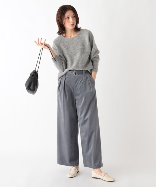 SOUP（スープ）の「◆【大きいサイズあり・13号・15号】【モヘヤ混】前後差ヘム クルーネックニット（ニット/セーター・レディース・ベージュ/ライトパープル/グレー・07/11/15 /13/09）」の15枚目の写真