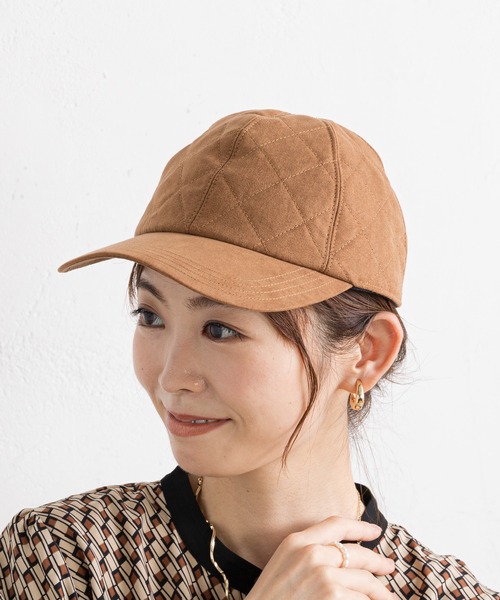 prose verse(プロズヴェール)の「キルティングキャップ(キャップ・レディース・ブラック/アイボリー/キャメル・フリ-)」の12枚目の写真
