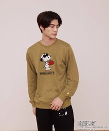 Snoopy スヌーピー メンズ のスウェット グリーン カーキ 緑色系 裏起毛 通販 Zozotown