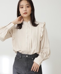 N.（N. Natural Beauty Basic） | ◆リングドットタックフリルブラウス(シャツ/ブラウス)