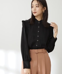 N.（N. Natural Beauty Basic） | ◆リングドットタックフリルブラウス(シャツ/ブラウス)