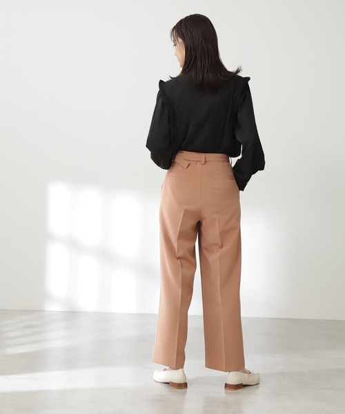 N.（N. Natural Beauty Basic）（エヌエヌナチュラルビューティーベーシック）の「◆リングドットタックフリルブラウス（シャツ/ブラウス・レディース・ブラック/カーキ/クリーム・MEDIUM）」の12枚目の写真