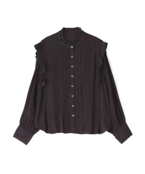 N.（N. Natural Beauty Basic）（エヌエヌナチュラルビューティーベーシック）の「◆リングドットタックフリルブラウス（シャツ/ブラウス・レディース・ブラック/カーキ/クリーム・MEDIUM）」の14枚目の写真