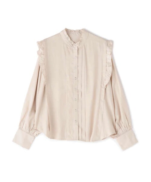 N.（N. Natural Beauty Basic）（エヌエヌナチュラルビューティーベーシック）の「◆リングドットタックフリルブラウス（シャツ/ブラウス・レディース・ブラック/カーキ/クリーム・MEDIUM）」の16枚目の写真