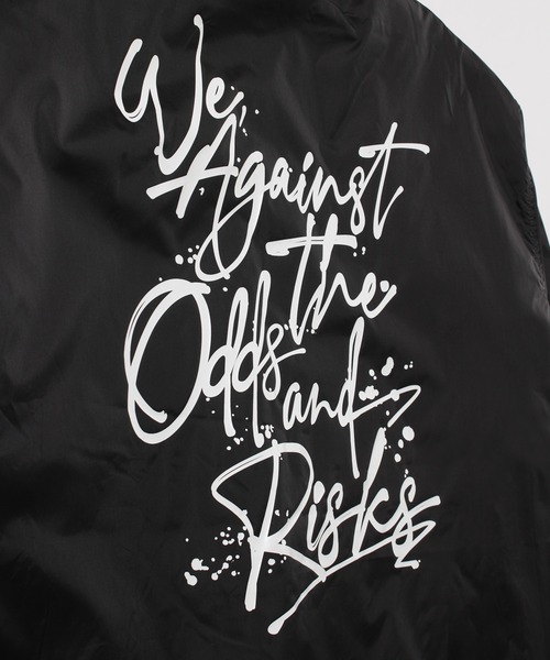 LIBERTY CITY（リバティシティ）の「【LIBERTY CITY/リバティーシティ】 [ODDS AND RISKS] 裏ファー・ロゴ・コーチジャケット（ナイロンジャケット・メンズ・ブラック/チャコールグレー・3/4/2）」の8枚目の写真