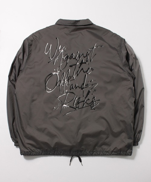 LIBERTY CITY（リバティシティ）の「【LIBERTY CITY/リバティーシティ】 [ODDS AND RISKS] 裏ファー・ロゴ・コーチジャケット（ナイロンジャケット・メンズ・ブラック/チャコールグレー・3/4/2）」の10枚目の写真