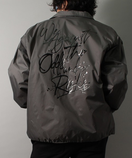 LIBERTY CITY（リバティシティ）の「【LIBERTY CITY/リバティーシティ】 [ODDS AND RISKS] 裏ファー・ロゴ・コーチジャケット（ナイロンジャケット・メンズ・ブラック/チャコールグレー・3/4/2）」の12枚目の写真
