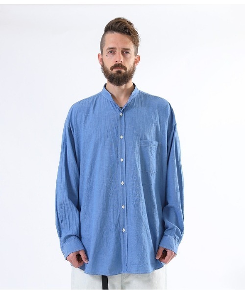 GOLD（ゴールド）の「GOLD / ゴールド：VAT DYE CHAMBRAY BAND COLLAR