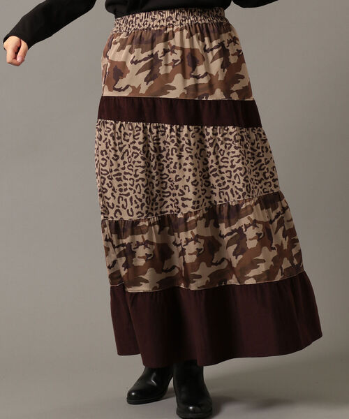 AVIREX(アヴィレックス)の「【Women's】パターン チェンジ スカート/ PATTERN CHANGE SKIRT(スカート・レディース・ブラック/ブラウン/レッド・FREE)」の3枚目の写真