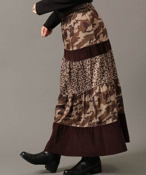 AVIREX(アヴィレックス)の「【Women's】パターン チェンジ スカート/ PATTERN CHANGE SKIRT(スカート・レディース・ブラック/ブラウン/レッド・FREE)」の4枚目の写真