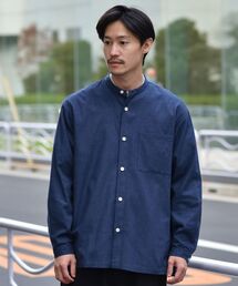 SHIPS | SHIPS: japan quality リラックスフィット バンドカラー ネルシャツ(シャツ/ブラウス)