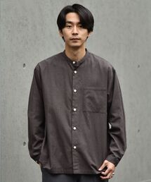 SHIPS | SHIPS: japan quality リラックスフィット バンドカラー ネルシャツ(シャツ/ブラウス)