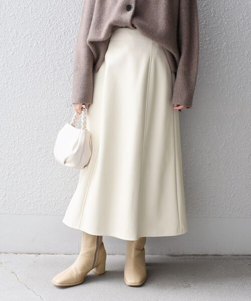 セール】〈手洗い可能〉フェイクレザースカート◇（スカート）｜SHIPS