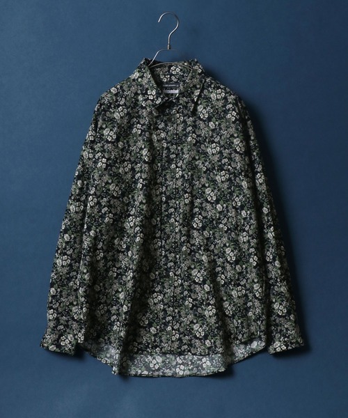 ANPAS（アンパス）の「MADE IN JAPAN Solid & Stripe & Total Pattern Print Big Silhouette Shirt/日本製 無地 ストライプ 総柄プリント ビッグシルエット シャツ（シャツ/ブラウス・メンズ・ホワイト/ブラック/ダークグリーン/ベージュ/ネイビー/グレー/サックスブルー/ブルー/グリーン/ブラック系その他/ベージュ系その他/ブルー系その他/ブラック系その他2/ネイビー×ホワイト/ブルー系その他2/グリーン系その他/ブルー系その他3/ブルー系その他4/チャコールグレー/グリーン系その他2/ベージュ系その他3/ブルー系その他6/ブラック系その他3/ベージュ系その他2/ブルー系その他5/グレー系その他2/グレー系その他/ブルー系その他7/グレイッシュブルー/ブラック系その他4/ブラック系その他6/ベージュ系その他4/パープル/ブラック系その他5・M/L）」の6枚目の写真