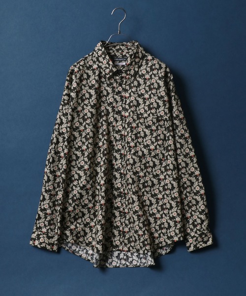 ANPAS（アンパス）の「MADE IN JAPAN Solid & Stripe & Total Pattern Print Big Silhouette Shirt/日本製 無地 ストライプ 総柄プリント ビッグシルエット シャツ（シャツ/ブラウス・メンズ・ホワイト/ブラック/ダークグリーン/ベージュ/ネイビー/グレー/サックスブルー/ブルー/グリーン/ブラック系その他/ベージュ系その他/ブルー系その他/ブラック系その他2/ネイビー×ホワイト/ブルー系その他2/グリーン系その他/ブルー系その他3/ブルー系その他4/チャコールグレー/グリーン系その他2/ベージュ系その他3/ブルー系その他6/ブラック系その他3/ベージュ系その他2/ブルー系その他5/グレー系その他2/グレー系その他/ブルー系その他7/グレイッシュブルー/ブラック系その他4/ブラック系その他6/ベージュ系その他4/パープル/ブラック系その他5・M/L）」の12枚目の写真