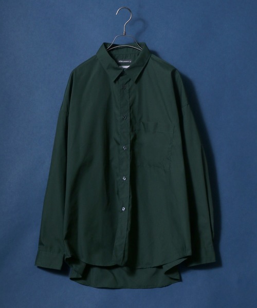 ANPAS（アンパス）の「MADE IN JAPAN Solid & Stripe & Total Pattern Print Big Silhouette Shirt/日本製 無地 ストライプ 総柄プリント ビッグシルエット シャツ（シャツ/ブラウス・メンズ・ホワイト/ブラック/ダークグリーン/ベージュ/ネイビー/グレー/サックスブルー/ブルー/グリーン/ブラック系その他/ベージュ系その他/ブルー系その他/ブラック系その他2/ネイビー×ホワイト/ブルー系その他2/グリーン系その他/ブルー系その他3/ブルー系その他4/チャコールグレー/グリーン系その他2/ベージュ系その他3/ブルー系その他6/ブラック系その他3/ベージュ系その他2/ブルー系その他5/グレー系その他2/グレー系その他/ブルー系その他7/グレイッシュブルー/ブラック系その他4/ブラック系その他6/ベージュ系その他4/パープル/ブラック系その他5・M/L）」の18枚目の写真