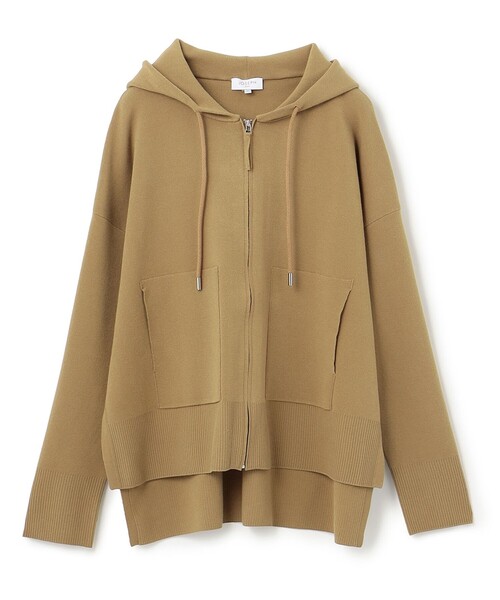 JOSEPH STUDIO（ジョゼフストゥディオ）の「スムースパフ　ニットパーカー（パーカー・レディース・ブラック系/黄土色系/アイボリー系・SMALL/MEDIUM/LARGE）」の9枚目の写真