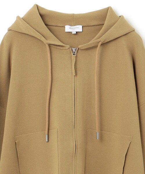 JOSEPH STUDIO（ジョゼフストゥディオ）の「スムースパフ　ニットパーカー（パーカー・レディース・ブラック系/黄土色系/アイボリー系・SMALL/MEDIUM/LARGE）」の10枚目の写真