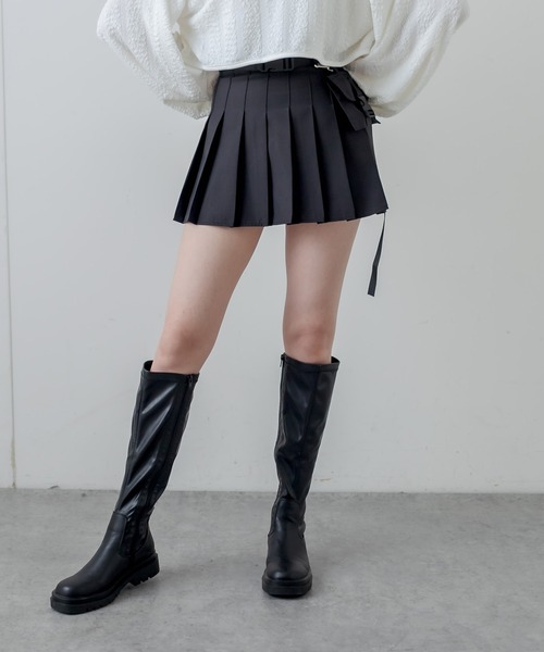 RASVOA(ラスボア)の「ポケットプリーツミニスカート(スカート・レディース・ブラック・S/M)」の9枚目の写真