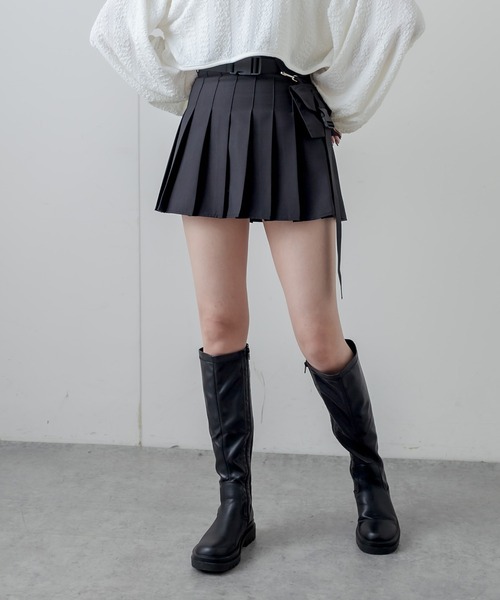 RASVOA(ラスボア)の「ポケットプリーツミニスカート(スカート・レディース・ブラック・S/M)」の11枚目の写真