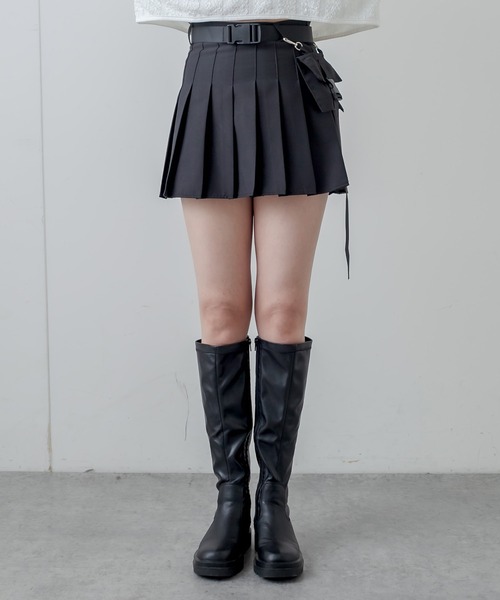 RASVOA(ラスボア)の「ポケットプリーツミニスカート(スカート・レディース・ブラック・S/M)」の13枚目の写真