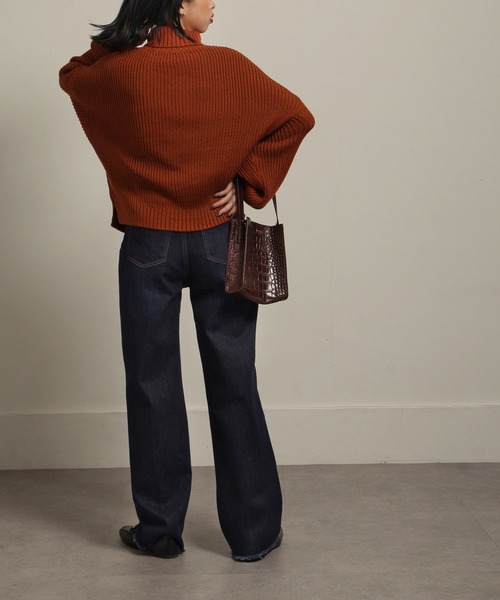 Chillfar(チルファー)の「フリンジストレートデニムパンツ(デニムパンツ・レディース・ブラック/サックスブルー/ブルー/アイボリー/ワンウォッシュ・SMALL/MEDIUM)」の7枚目の写真