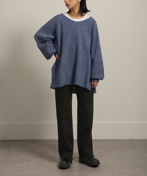 Chillfar(チルファー)の「フリンジストレートデニムパンツ(デニムパンツ・レディース・ブラック/サックスブルー/ブルー/アイボリー/ワンウォッシュ・SMALL/MEDIUM)」の15枚目の写真