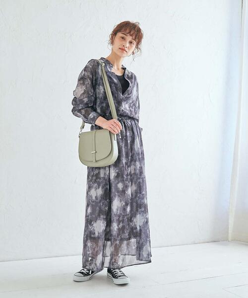 coen（コーエン）の「シアーアートプリントシャツ（シャツ/ブラウス・レディース・ベージュ/コバルトブルー/ダークグレー・MEDIUM/LARGE）」の9枚目の写真