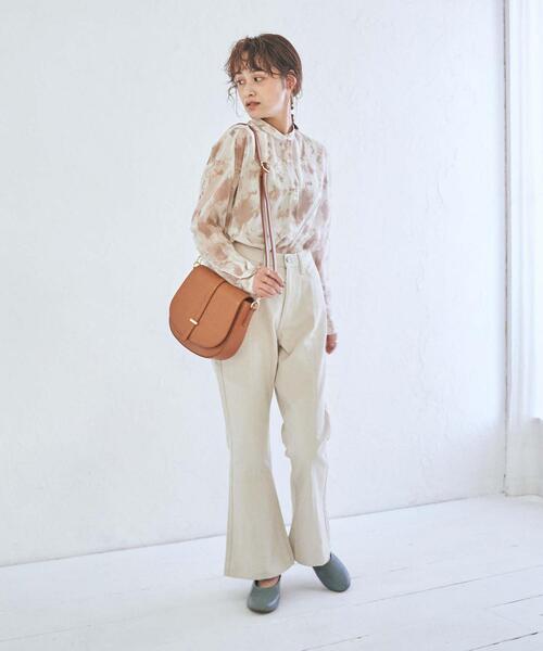 coen（コーエン）の「シアーアートプリントシャツ（シャツ/ブラウス・レディース・ベージュ/コバルトブルー/ダークグレー・MEDIUM/LARGE）」の11枚目の写真