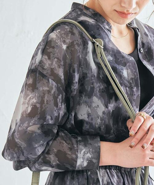 coen（コーエン）の「シアーアートプリントシャツ（シャツ/ブラウス・レディース・ベージュ/コバルトブルー/ダークグレー・MEDIUM/LARGE）」の13枚目の写真