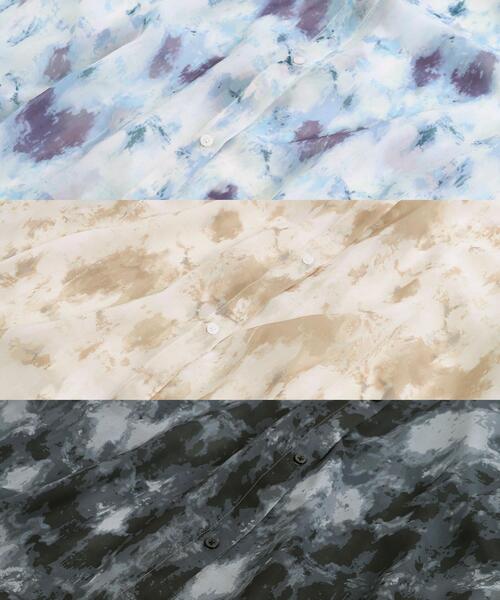 coen（コーエン）の「シアーアートプリントシャツ（シャツ/ブラウス・レディース・ベージュ/コバルトブルー/ダークグレー・MEDIUM/LARGE）」の16枚目の写真