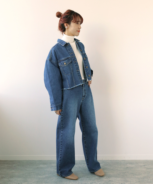 Simplicite（サンプリシテ）の「Natural Friendly Denim バギーパンツ