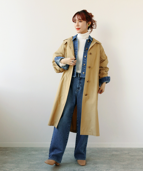 Simplicite（サンプリシテ）の「Natural Friendly Denim バギーパンツ◆（デニムパンツ・レディース・ネイビー/ブルー・SMALL/MEDIUM）」の15枚目の写真