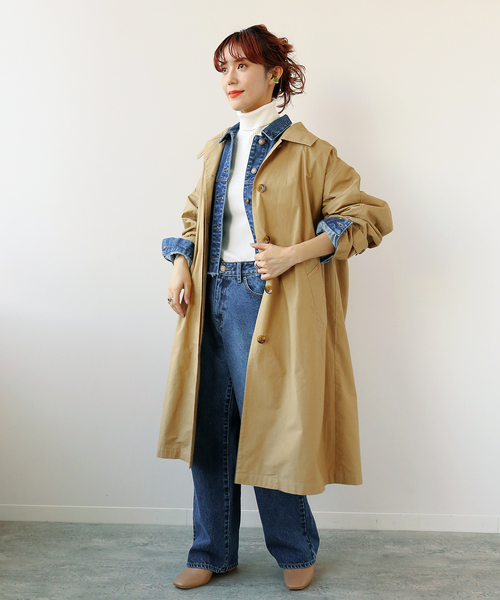 Simplicite（サンプリシテ）の「Natural Friendly Denim バギーパンツ◆（デニムパンツ・レディース・ネイビー/ブルー・SMALL/MEDIUM）」の16枚目の写真