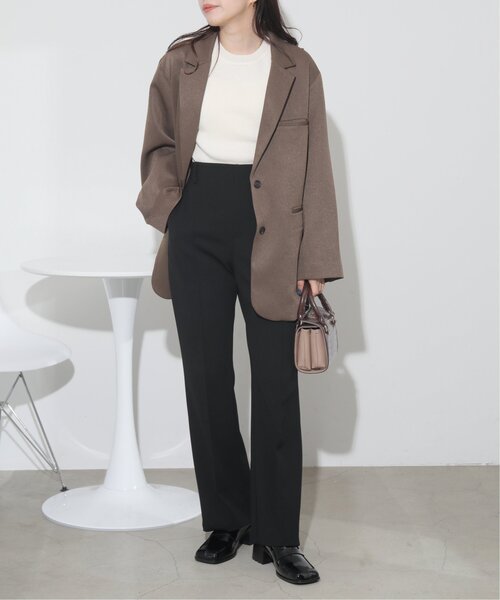 RAY CASSIN（レイカズン）の「S-L展開 センタータックイージーカラーパンツ（スラックス・レディース・ブラック/イエロー/オレンジ/ブルー/キナリ・SMALL/MEDIUM/LARGE）」の6枚目の写真