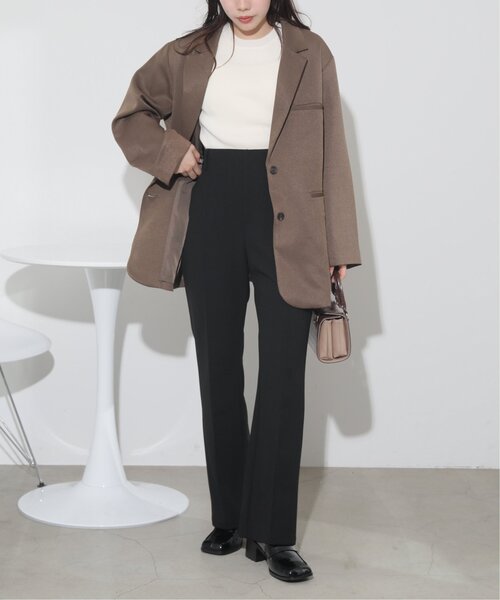 RAY CASSIN（レイカズン）の「S-L展開 センタータックイージーカラーパンツ（スラックス・レディース・ブラック/イエロー/オレンジ/ブルー/キナリ・SMALL/MEDIUM/LARGE）」の7枚目の写真