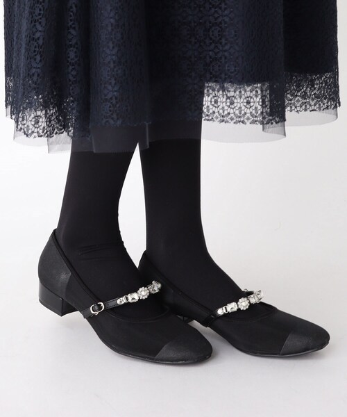 En Punto（エンプント）の「◆ビジューストラップバレエ（パンプス・レディース・チョコ/ブラック系2/ブルー系2・LL/S/M/L）」の10枚目の写真