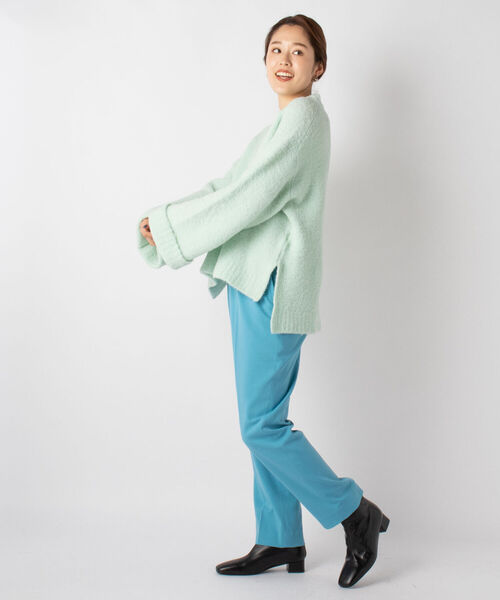NOLLEY’S(ノーリーズ)の「◇【WEB限定】ブークレーファンシーヤーンニット(ニット/セーター・レディース・ライトブルー/チャコールグレー/ミント/ベビーピンク・FREE)」の15枚目の写真