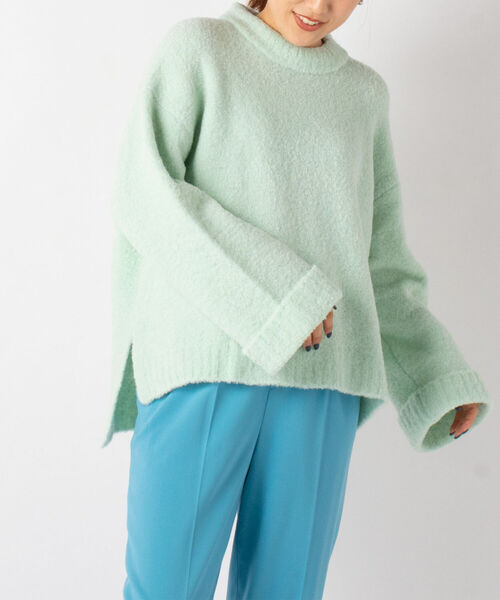 NOLLEY’S(ノーリーズ)の「◇【WEB限定】ブークレーファンシーヤーンニット(ニット/セーター・レディース・ライトブルー/チャコールグレー/ミント/ベビーピンク・FREE)」の18枚目の写真