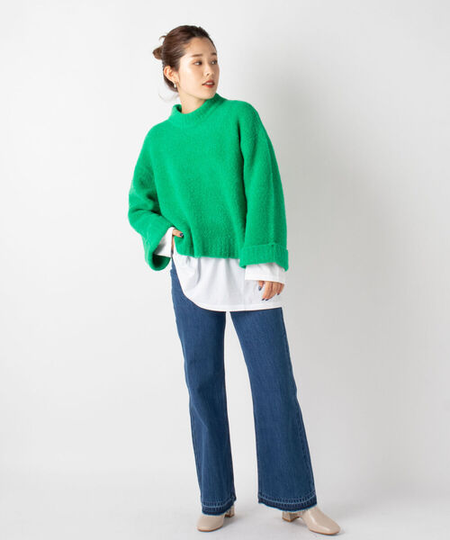 NOLLEY’S(ノーリーズ)の「◇【WEB限定】ブークレーファンシーヤーンニット(ニット/セーター・レディース・ライトブルー/チャコールグレー/ミント/ベビーピンク・FREE)」の22枚目の写真