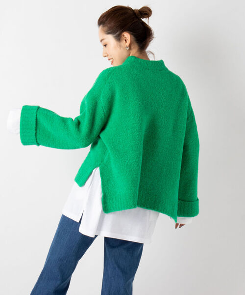 NOLLEY’S(ノーリーズ)の「◇【WEB限定】ブークレーファンシーヤーンニット(ニット/セーター・レディース・ライトブルー/チャコールグレー/ミント/ベビーピンク・FREE)」の9枚目の写真